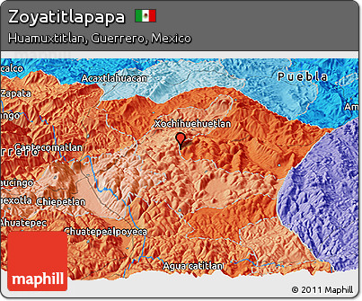 Political Panoramic Map of Zoyatitlapapa