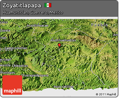 Satellite Panoramic Map of Zoyatitlapapa