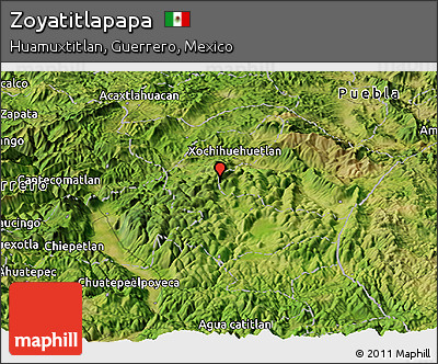 Satellite Panoramic Map of Zoyatitlapapa
