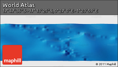 Physical Panoramic Map of the Area around 17° 30' 31" S, 0° 55' 29" E