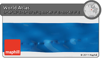 Physical Panoramic Map of the Area around 17° 30' 31" S, 101° 13' 29" E