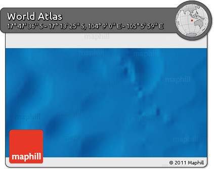 Physical 3D Map of the Area around 17° 30' 31" S, 104° 37' 30" E