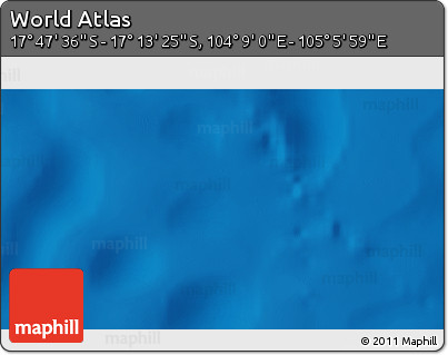 Physical 3D Map of the Area around 17° 30' 31" S, 104° 37' 30" E