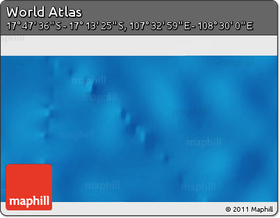 Physical 3D Map of the Area around 17° 30' 31" S, 108° 1' 30" E