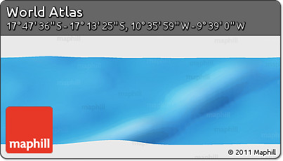 Physical Panoramic Map of the Area around 17° 30' 31" S, 10° 7' 30" W