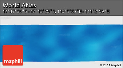 Physical Panoramic Map of the Area around 17° 30' 31" S, 110° 34' 29" E