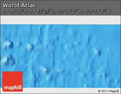 Physical 3D Map of the Area around 17° 30' 31" S, 110° 25' 30" W