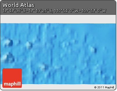 Physical 3D Map of the Area around 17° 30' 31" S, 110° 25' 30" W