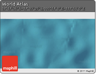 Satellite 3D Map of the Area around 17° 30' 31" S, 111° 25' 30" E