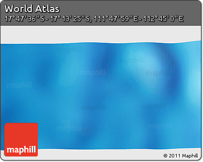 Shaded Relief 3D Map of the Area around 17° 30' 31" S, 112° 16' 30" E