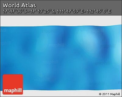 Shaded Relief 3D Map of the Area around 17° 30' 31" S, 112° 16' 30" E
