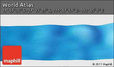 Physical Panoramic Map of the Area around 17° 30' 31" S, 112° 16' 30" E