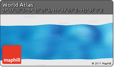 Physical Panoramic Map of the Area around 17° 30' 31" S, 112° 16' 30" E