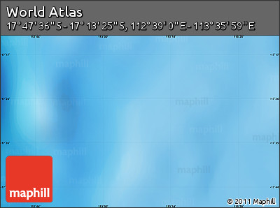 Physical Map of the Area around 17° 30' 31" S, 113° 7' 30" E