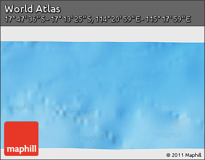 Physical 3D Map of the Area around 17° 30' 31" S, 114° 49' 29" E