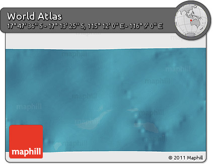 Satellite 3D Map of the Area around 17° 30' 31" S, 115° 40' 30" E