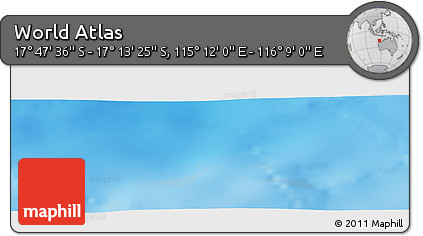 Physical Panoramic Map of the Area around 17° 30' 31" S, 115° 40' 30" E