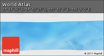 Physical Panoramic Map of the Area around 17° 30' 31" S, 115° 40' 30" E