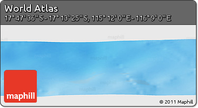 Physical Panoramic Map of the Area around 17° 30' 31" S, 115° 40' 30" E