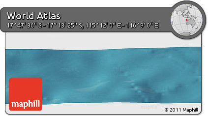 Satellite Panoramic Map of the Area around 17° 30' 31" S, 115° 40' 30" E