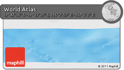 Physical Panoramic Map of the Area around 17° 30' 31" S, 116° 31' 30" E