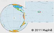 Political Location Map of the area around 17° 30' 31" S, 117° 13' 29" W