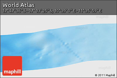 Physical Panoramic Map of the Area around 17° 30' 31" S, 11° 7' 30" E