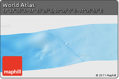 Physical Panoramic Map of the Area around 17° 30' 31" S, 11° 7' 30" E