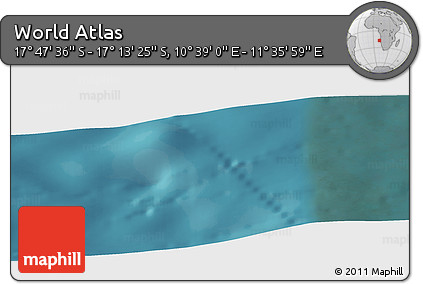 Satellite Panoramic Map of the Area around 17° 30' 31" S, 11° 7' 30" E