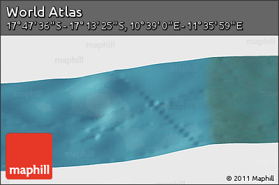Satellite Panoramic Map of the Area around 17° 30' 31" S, 11° 7' 30" E