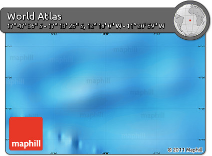 Physical Map of the Area around 17° 30' 31" S, 11° 49' 29" W