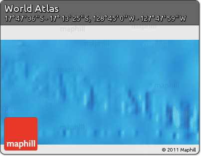 Physical 3D Map of the Area around 17° 30' 31" S, 128° 16' 30" W