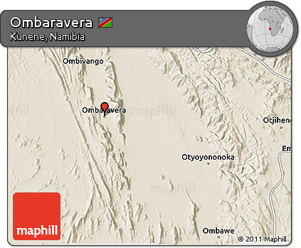 Shaded Relief 3D Map of Ombaravera