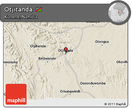 Shaded Relief 3D Map of Otjitanda