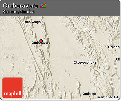 Shaded Relief 3D Map of Ombaravera