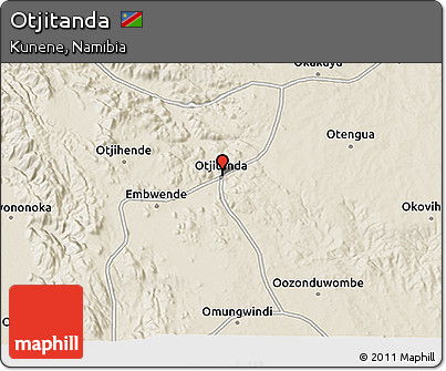 Shaded Relief 3D Map of Otjitanda