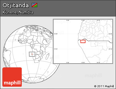 Blank Location Map of Otjitanda