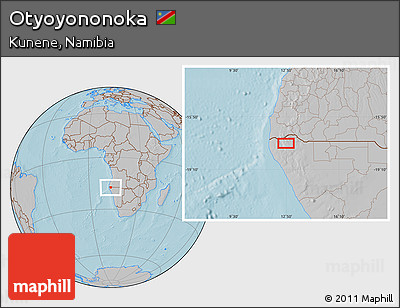 Gray Location Map of Otyoyononoka, hill shading
