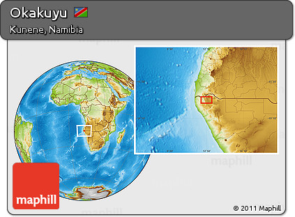 Physical Location Map of Okakuyu