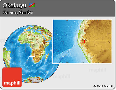 Physical Location Map of Okakuyu
