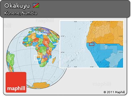 Political Location Map of Okakuyu