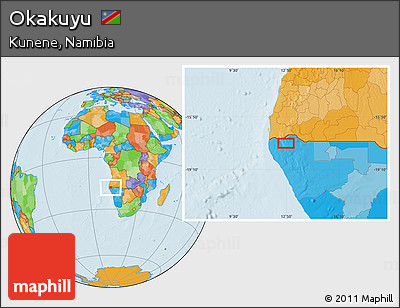 Political Location Map of Okakuyu