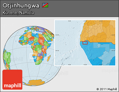 Political Location Map of Otjinhungwa