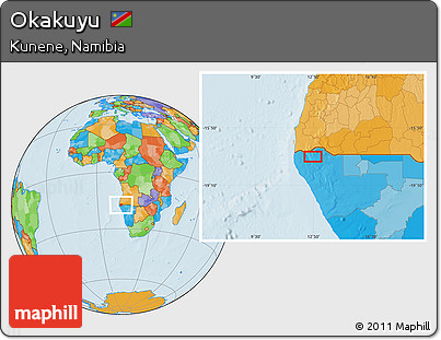 Political Location Map of Okakuyu