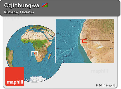 Satellite Location Map of Otjinhungwa