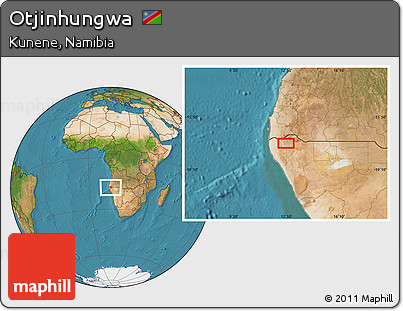 Satellite Location Map of Otjinhungwa