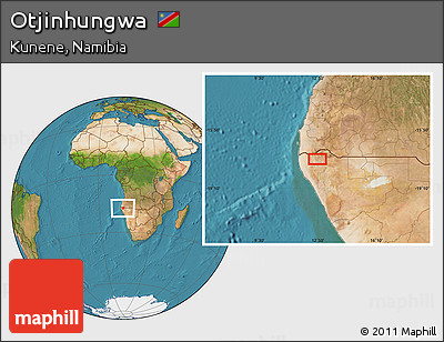Satellite Location Map of Otjinhungwa