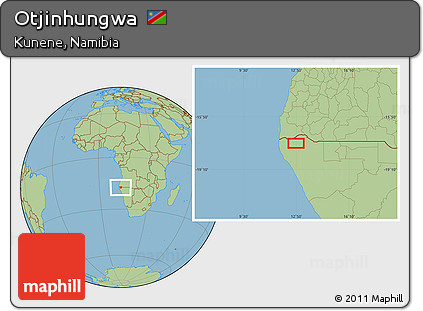 Savanna Style Location Map of Otjinhungwa