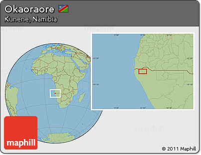Savanna Style Location Map of Okaoraore