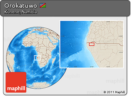 Shaded Relief Location Map of Orokatuwo
